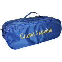 Сумка-органайзер Poputchik "СЛАВА УКРАЇНІ" синя (03-136-2Д)