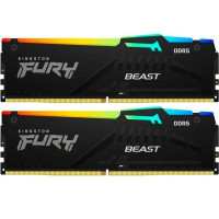 Модуль пам'яті для комп'ютера DDR5 64GB (2x32GB) 5600 MHz Beast RGB Kingston Fury (ex.HyperX) (KF556C36BBEAK2-64)
