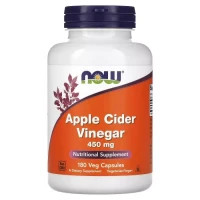Трави Now Foods Яблучний оцет, 450 мг, Apple Cider Vinegar, 180 вегетаріанських кап (NOW-03317)