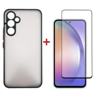 Чохол до мобільного телефона Dengos Kit for Samsung Galaxy A54 case + glass (Black) (DG-KM-26)