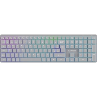 Клавіатура Canyon HKB-W11 Slim Dual Mode Wireless/Bluetooth RGB UA Grey (CNS-HBTK11G)