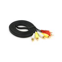 Кабель мультимедійний 3xRCA M to 3xRCA M 3.0m black Voltronic (YT-3хRCA(M)/3хRCA(M)-3.0G)