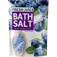 Сіль для ванн Fresh Juice Blueberry & Black Cherry Дой-пак 500 г (4823015937613)