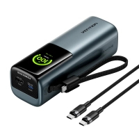 Батарея універсальна Vention 27000 mAh 200W Gray TFT Display Type (FKGH0)