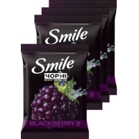 Вологі серветки Smile Чорні з ароматом ожини 10 шт. (4823071670530)