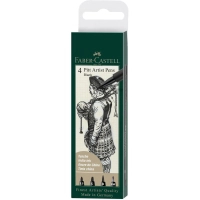 Лайнер Faber-Castell набір капілярних ручок Pitt Artist Pens Manga Black, (B, F, S, XS) колір чорний (32100)