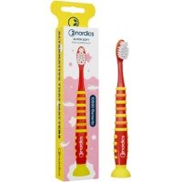 Дитяча зубна щітка Nordics Kids Rocket 10500 Ультрам'яка Від 4 років Червона з жовтим (3800500324784)