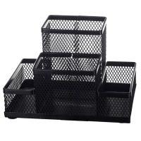 Підставка для дрібниць Buromax 154 x 103 x 100 мм, металева, чорна (BM.6246-01)