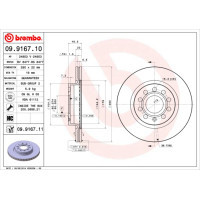 Гальмівний диск Brembo 09.9167.11