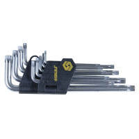 Ключ Sigma набір TORX 9шт T10-T50мм CrV, середні з отвором (4022221)