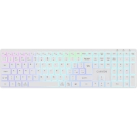 Клавіатура Canyon HKB-W11 Slim Dual Mode Wireless/Bluetooth RGB UA White (CNS-HBTK11W)