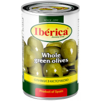 Овочева консервація Iberica Оливки зелені з кісточкою 420 г (8436024295399)