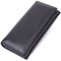 Гаманець ST Leather З натуральної шкіри Чорний (22523)
