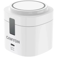 Зарядний пристрій Canyon 4-in-1 wireless charging stand 30W + cable 1.0m white (CNS-WCS405WW/A)