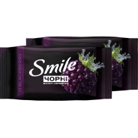 Вологі серветки Smile Чорні з ароматом ожини 50 шт. (4823071670554)