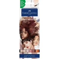 Художній маркер Faber-Castell набір акварельних двосторонніх Goldfaber Aqua Dual Marker Portrait , 6 кольорів (32310)