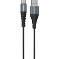 Дата кабель USB 2.0 AM to USB-C 1.0m X38 Cool black HOCO (6931474710567)