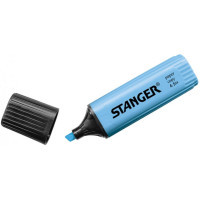 Маркер Stanger текстовий, 1-5 мм синій 10 шт (MARKER-TXT-STFLATB10)