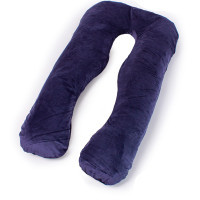 Подушка MirSon для вагітних і відпочинку Velvet Line №8020 U-подібна Navy blue (2200006178521)