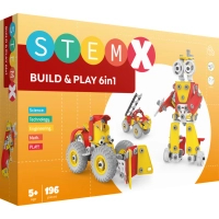 Конструктор Stem з болтами Build&Play 6 в 1 на 196 деталей (3858894673285)