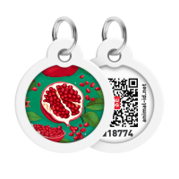 Адресник для тварин WAUDOG Smart ID з QR паспортом "Гранати", коло 30 мм (230-4052)