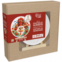 Картина по номерам Rosa Заквітчана", кругла, 15 см, з мольбертом (4823098548720)