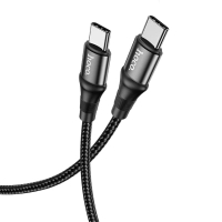 Дата кабель USB-C to USB-C 2.0m 100W silicone X50 Exquisito black HOCO (6931474734402)