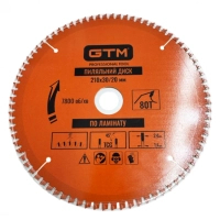 Круг відрізний GTM 210×30мм, 80 зубів, по ламінату (SBL-21080)