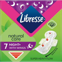 Гігієнічні прокладки Libresse Natural Care Night 7 шт. (7322540611236)