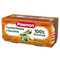 Дитяче пюре Plasmon Морква, картопля, цукіні 80 гх2 шт (1136110)