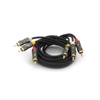 Кабель мультимедійний 3xRCA M to 3xRCA M 1.5m black VEGGIEG (YT-AV301)