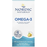 Вітамінно-мінеральний комплекс Nordic Naturals Омега-3, 690 мг на порцію, смак лимона, Omega-3, 120 гелевих кап (NOR-02760)