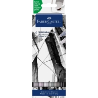 Художній маркер Faber-Castell набір акварельних двосторонніх Goldfaber Aqua Dual Marker Shades of grey, 6 кольорів (32309)