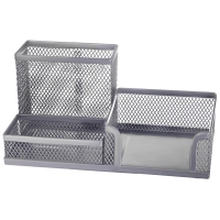Підставка для дрібниць Buromax 200 x 100 x 100 мм, металева, срібна (BM.6247-24)