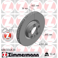 Гальмівний диск ZIMMERMANN 600.3248.20