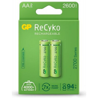 Акумулятор Gp AA R6 ReCyko battery 2600mAh AA (2700Series, 2 battery pack) (270ААHCE-EB2(Recyko) / 4891199186370)