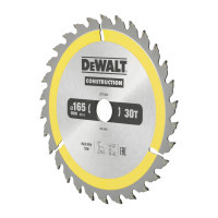Диск пильний DeWALT CONSTRUCTION, 165х20 мм, 30z (ATB), 10 гр. (DT1935)
