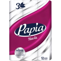 Паперові рушники Papia 3 шари 12 рулонів (8690536011001)