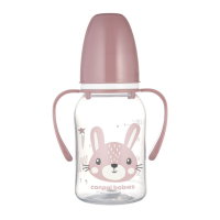 Пляшечка для годування Canpol babies CUTE ANIMALS стандартна з ручками 120 мл рожева (11/823_pin)