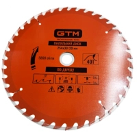 Круг відрізний GTM 254×30мм, 40 зубів, по дереву (SBW-25440)