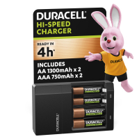 Зарядний пристрій для акумуляторів Duracell CEF14, 4 години, 1 шт. (Includes 2 AA1300mAh & 2 AAA750mAh) (5007497 / 5004990)