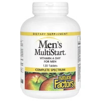 Вітамінно-мінеральний комплекс Natural Factors Щоденні вітаміни для чоловіків, Men's MultiStart, Vitamin A Day for Men, (NFS-01570)