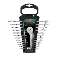Ключ Toptul дюймовий комбінований 12 шт. 1/4"-7/8" на холдері (GBAC1201)