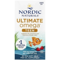 Вітамінно-мінеральний комплекс Nordic Naturals Омега-3, риб'ячий жир для підлітків, смак полуниці, Teen, Ultima (NOR-06110)
