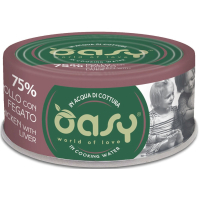 Консерви для котів OASY Wet More Love з куркою та печінкою 70 г (8053017344744)