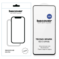 Скло захисне BeCover 10D Tecno Spark Go 3 (KN3) Black (715167)
