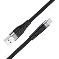 Дата кабель USB 2.0 AM to USB-C 1.0m 3A silicone X53 black HOCO (6931474738097)