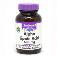 Антиоксидант Bluebonnet Nutrition Альфа-ліпоєва кислота 600 мг, 30 рослинних капсул (BLB0855)