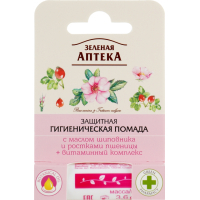 Гігієнічна помада Green Pharmacy З олією шипшини та паростками пшениці 3.6 г (8588006037364)
