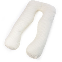 Подушка MirSon для вагітних і відпочинку Satin Stripe №8025 U-подібна Soft Yellow (2200006178637)